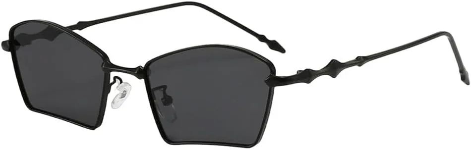 

Солнцезащитные очки в стиле ретро 2027 года, квадратной формы, необычной формы, панк, с маленькой оправой, квадратные солнцезащитные очки MTZJH, C1blackblack