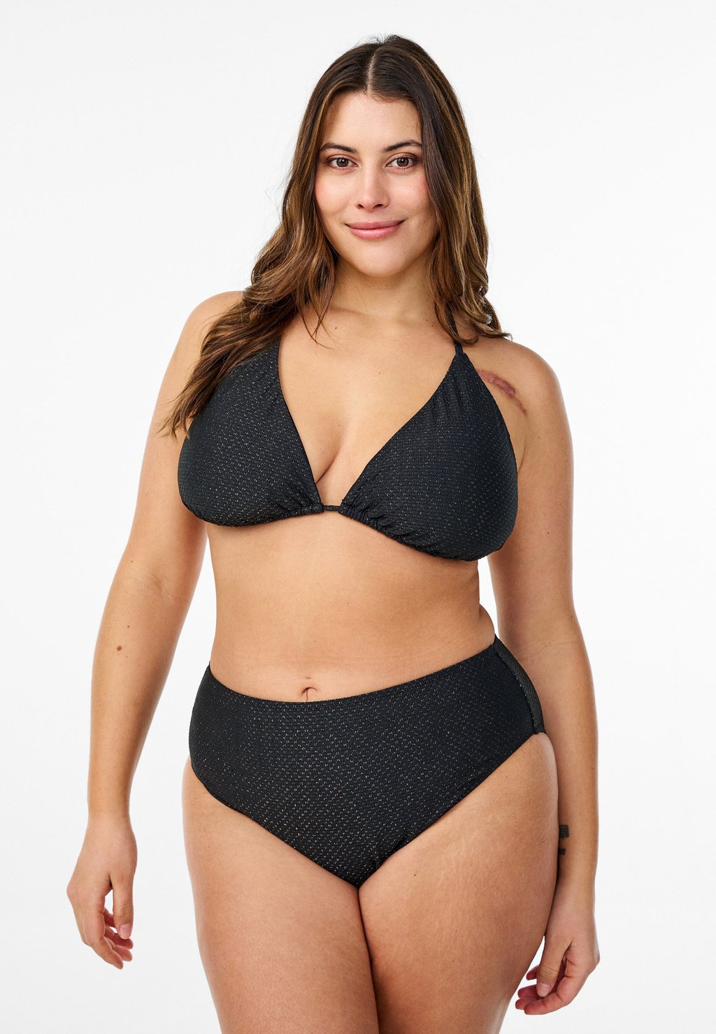 

Плавки бикини MIT GLITZER UND TAI-SCHNITT Zizzi, черный