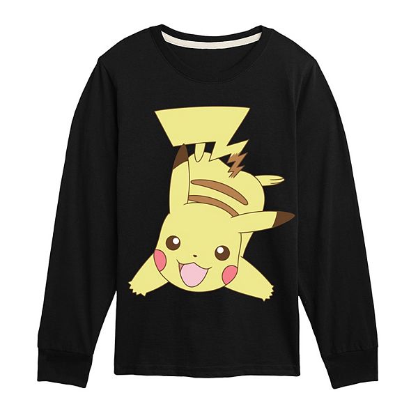 

Футболка с длинным рукавом Pokémon Pikachu для мальчиков 8-20 Licensed Character, Black