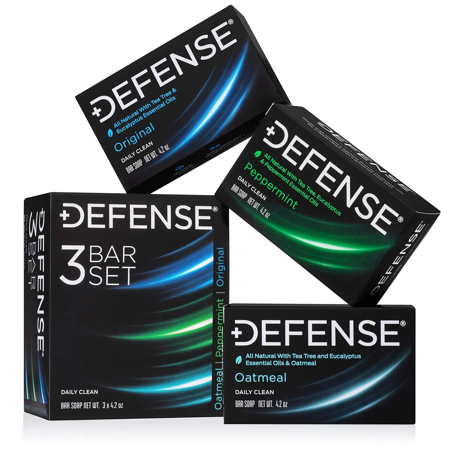 Набор из 3 кускового мыла Defense Soap «Original Peppermint and Oatmeal» Defense Soap