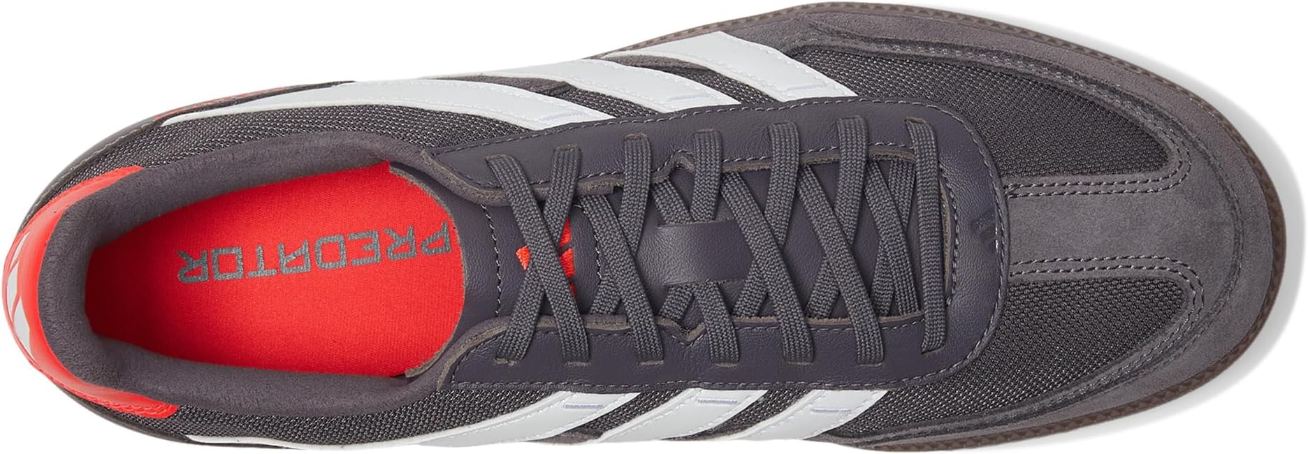 Кроссовки Unisex Adidas Predator Freestyle Indoor Soccer Cleats, Grey Strata/White/Lucid Red — фото 2