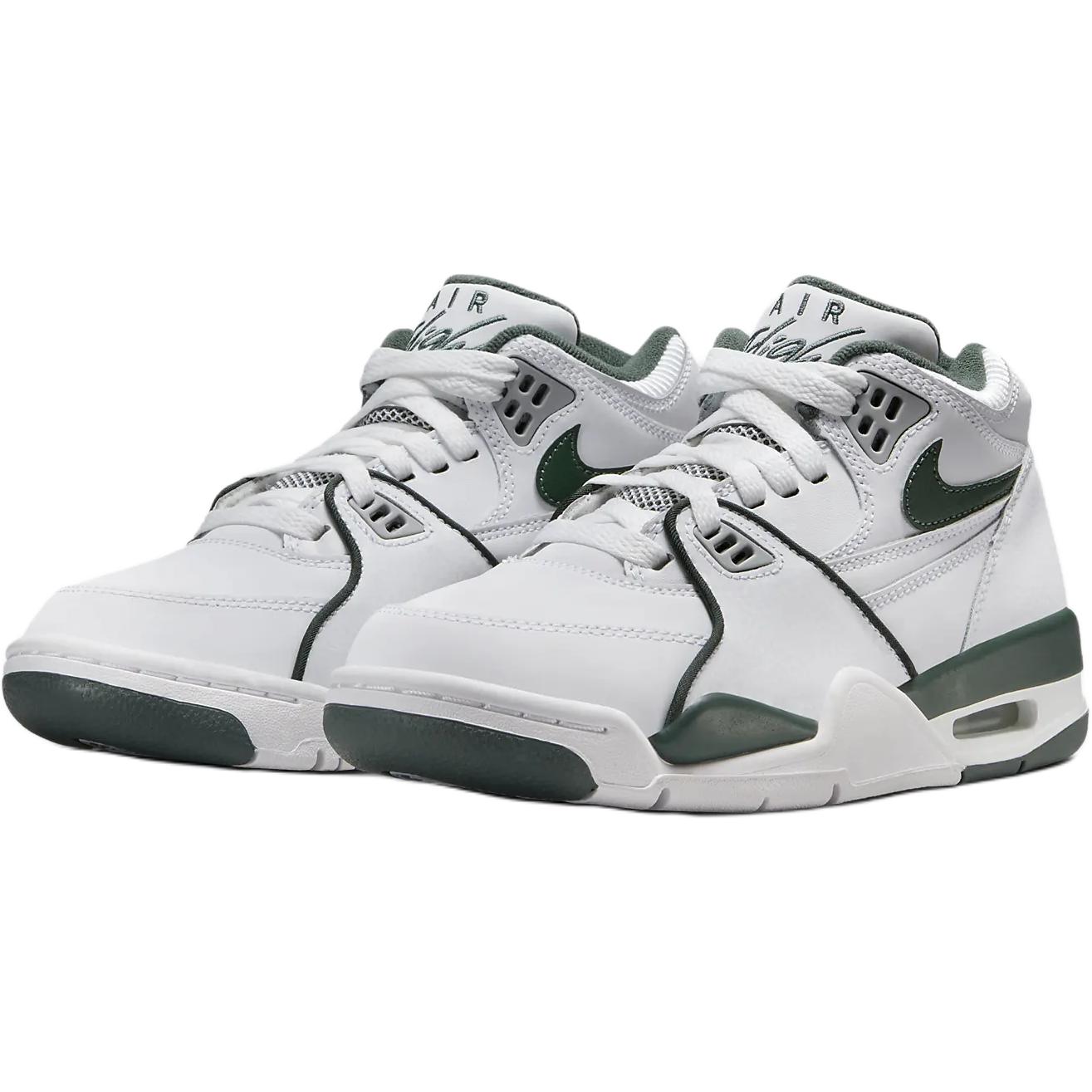 Nike Air Flight 89 устойчивые к истиранию высокие детские баскетбольные кроссовки white green — фото 4