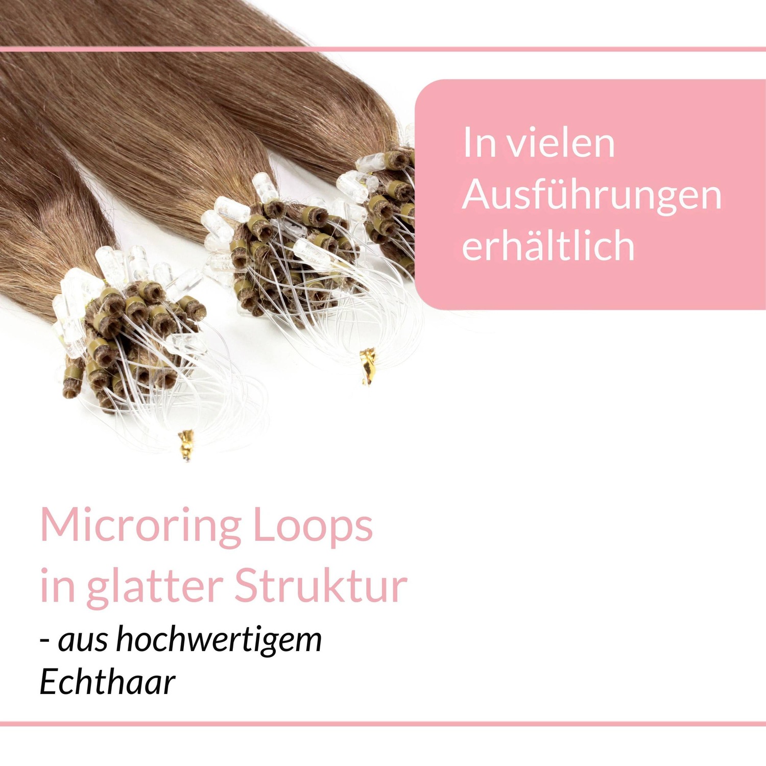Накладные волосы microring extensions echthaar #8/1 hellblond asch 0.5g Hair2Heart, количество 25 шт. — фото 3