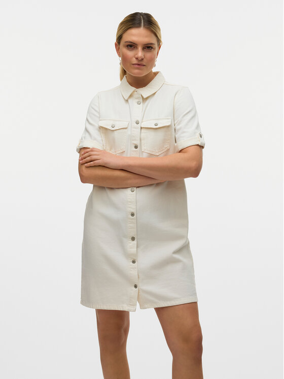 

Джинсовое платье стандартный крой Jennie 10309665 Vero Moda, белый