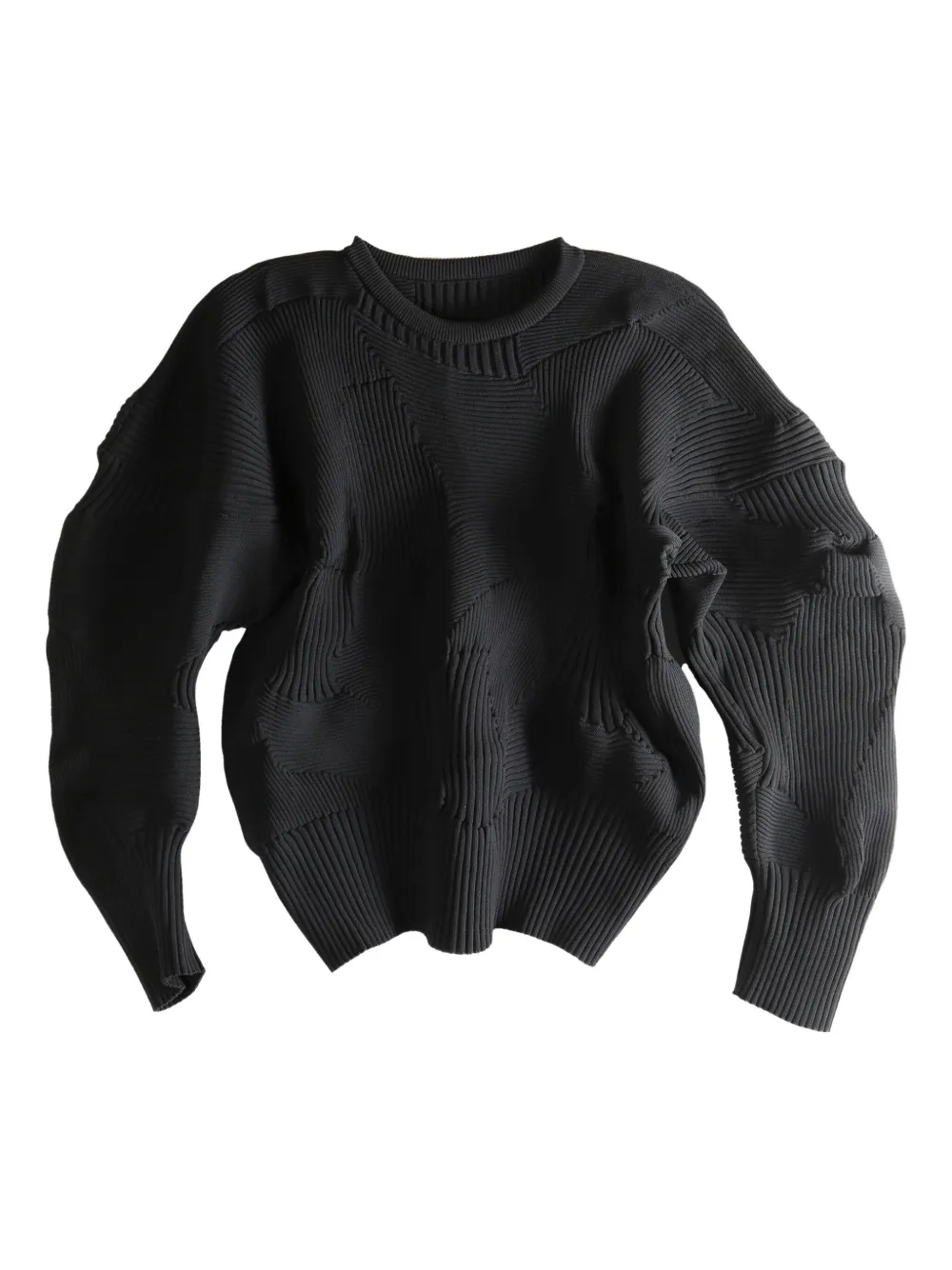 

Топ с ребристыми вставками Issey Miyake, черный