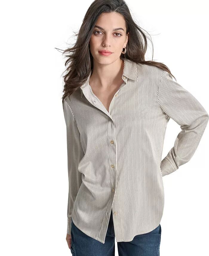 

Женская блузка с воротником и длинными рукавами DKNY Jeans, мультиколор
