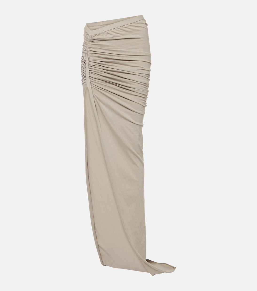 

Юбка макси из хлопкового джерси со сборками Rick Owens, Pearl