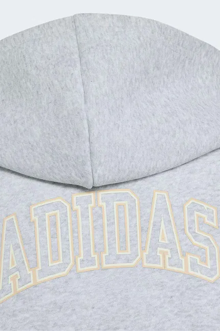 Детская толстовка на молнии с капюшоном Adidas, серый — фото 3