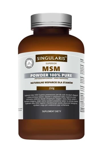

Singularis, Superior MSM Powder 100% Pure, Добавка , порошок 250 г