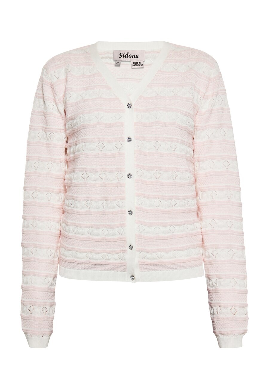 

Вязаный кардиган Sidona Knit Cardigan, цвет rose/white