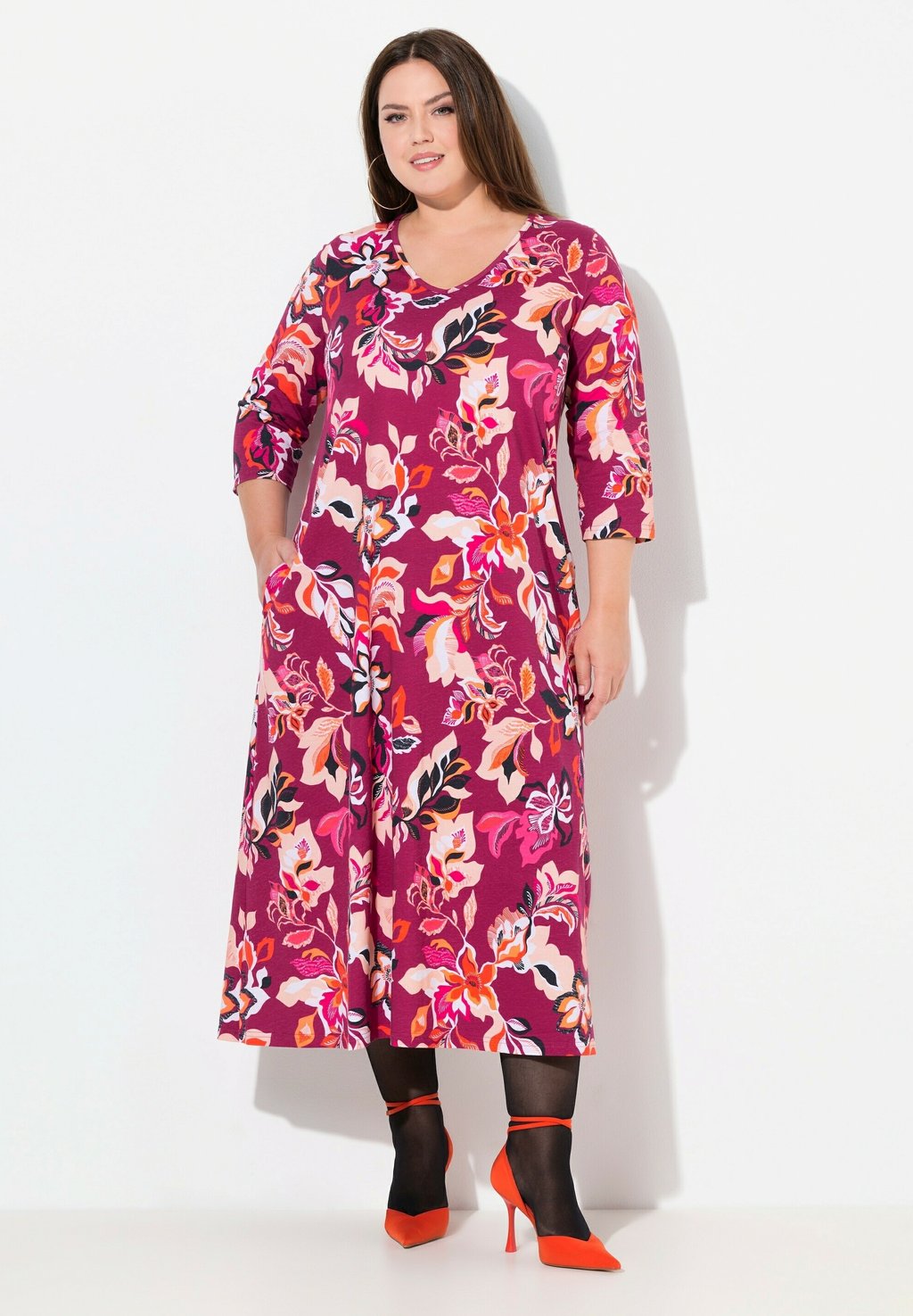 

Повседневное платье FLORAL Ulla Popken, фуксия