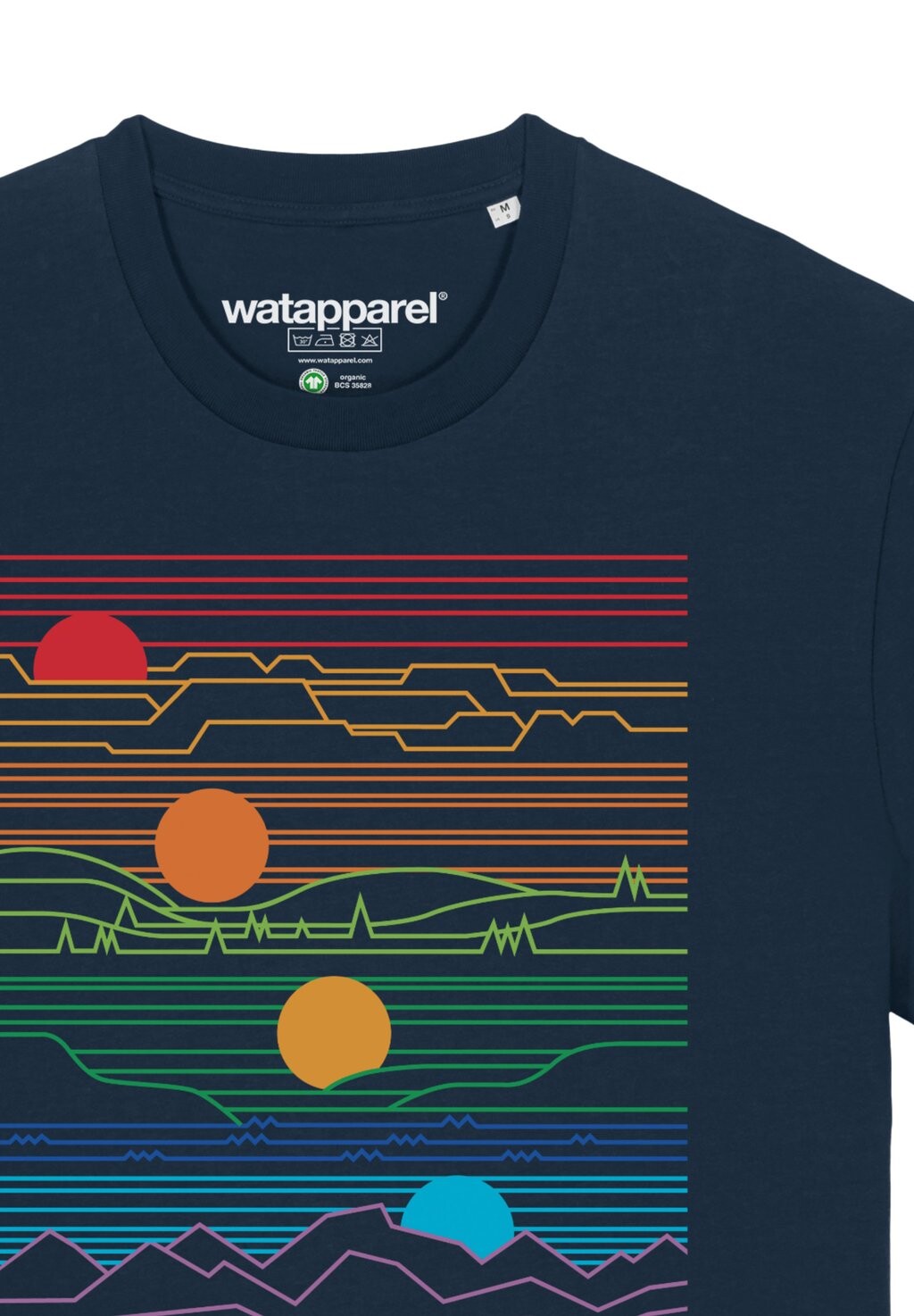 

Футболка с принтом SUN AND MOON watapparel, темно-синий