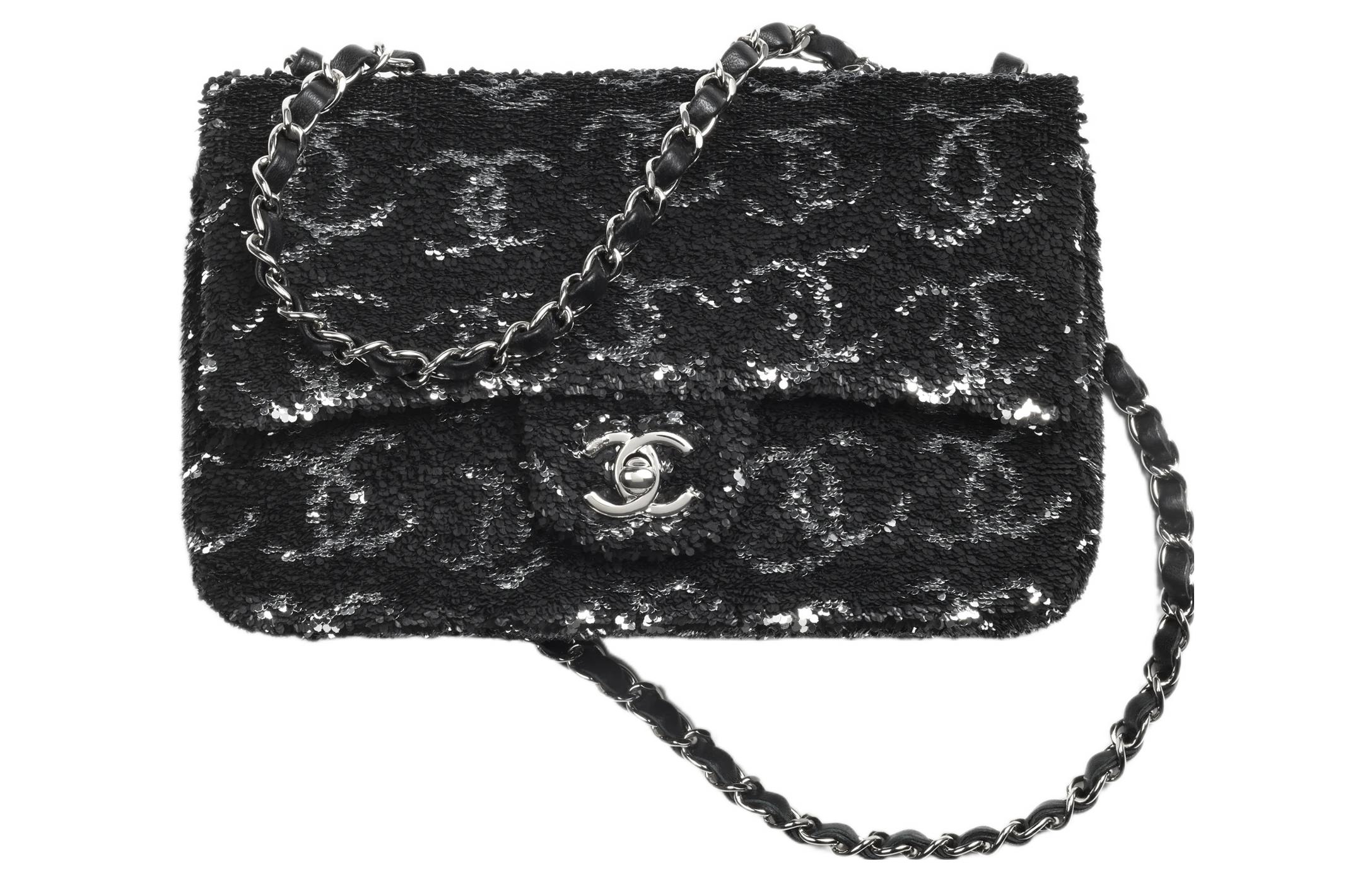 

Вечерняя сумочка с пайетками, через плечо, кросс-боди для женщин CHANEL