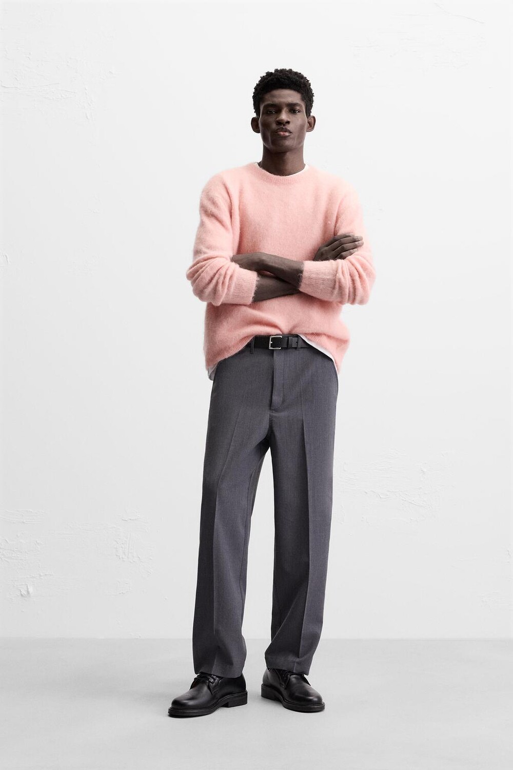 

Свитер из шерсти ZARA, пастельно-розовый