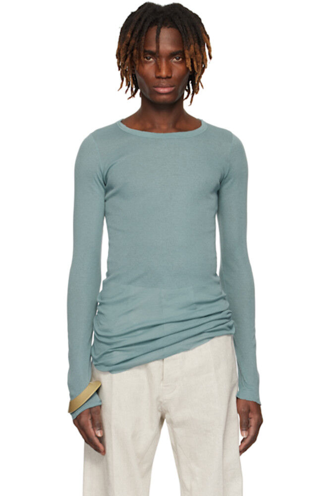 

Футболка LS Blue Hollywood Rib Rick Owens