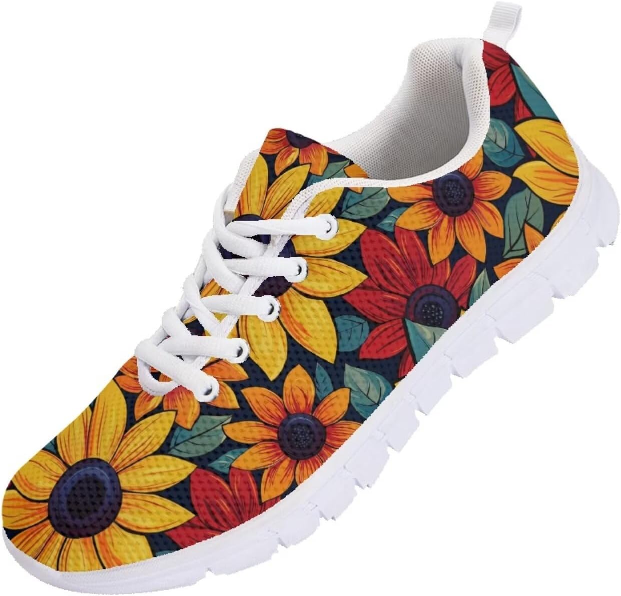 

Мужские кроссовки Funnydude Cool Print для бега и тренировок, спортивные сникерсы, легкие, дышащие, с сеткой, Sunflower