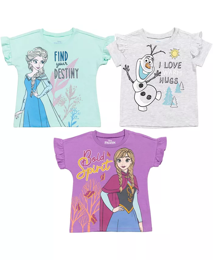 

Футболки для девочек, 3 шт Frozen, мультиколор