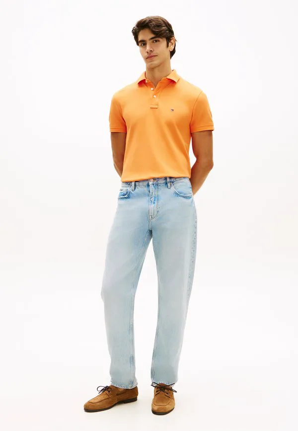 Поло-Рубашка из пике приталенного кроя 1985 года. Tommy Hilfiger, Orange Tulip — фото 2