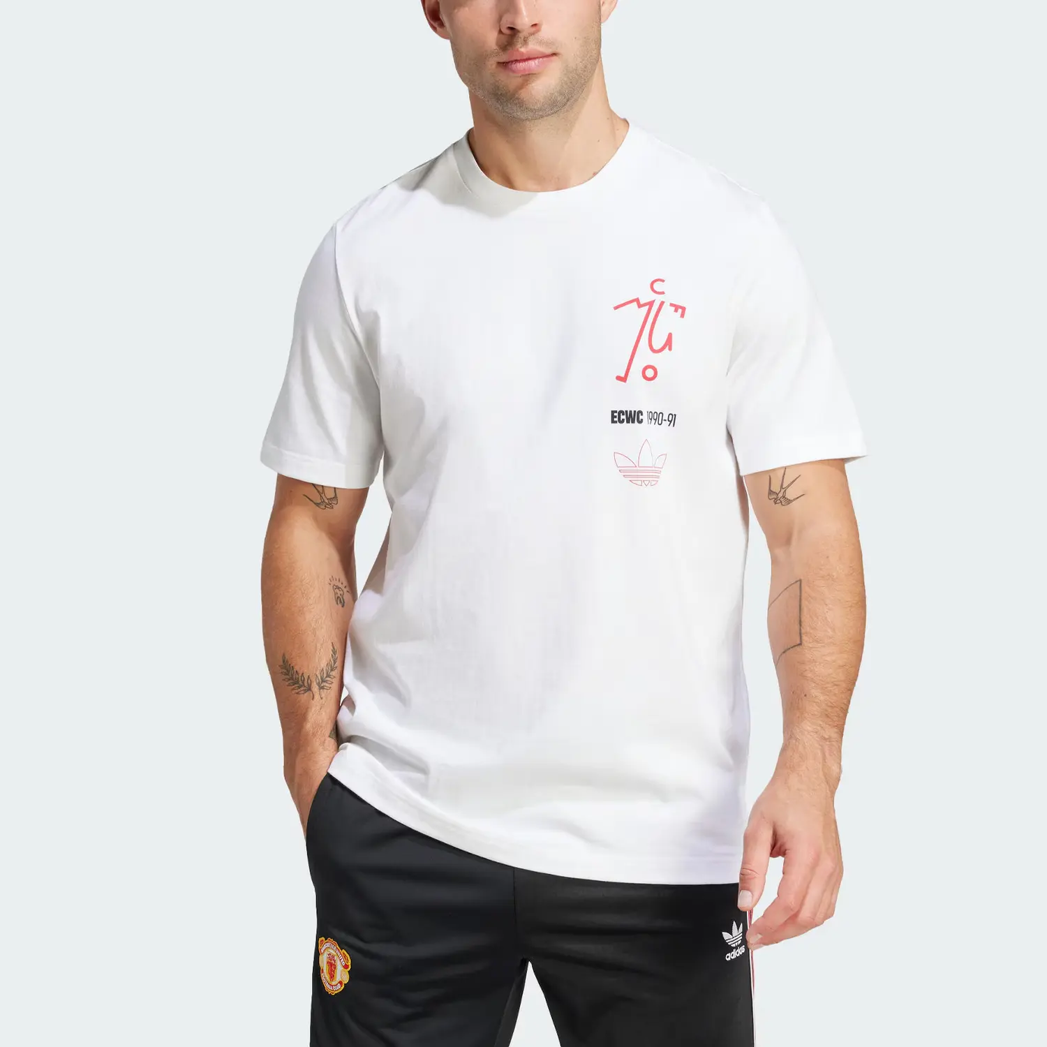Adidas доставка с AdiClub футболка Manchester United '91 Adidas Originals, белый — фото 3