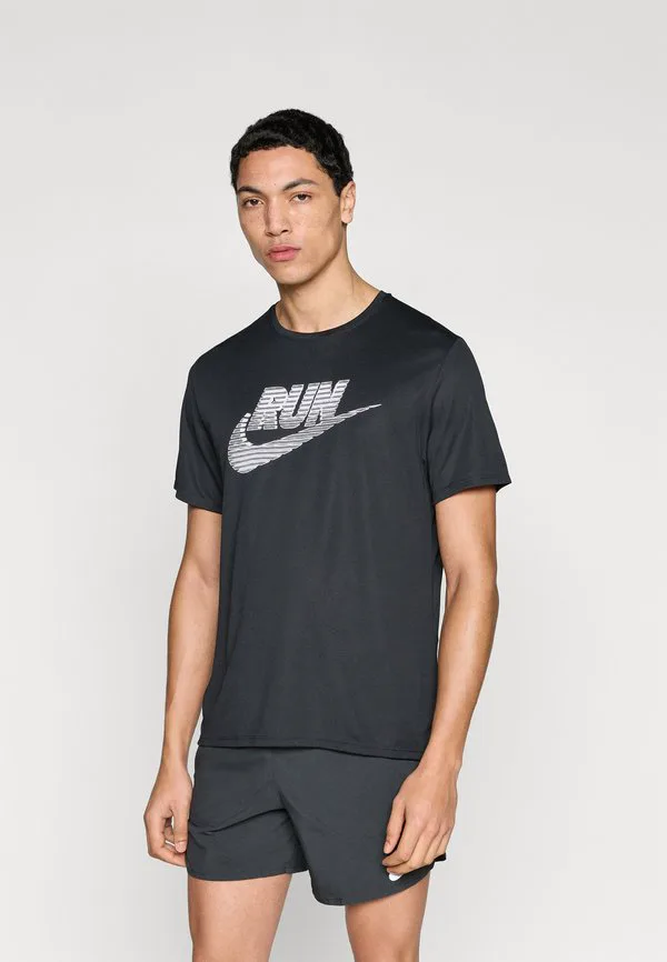 Футболка для бега на милю с элементами спорта Nike Performance, Black/White