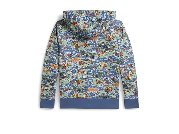 Худи с тропическим принтом French Terry Polo Ralph Lauren Kids, Red Multi — фото 2