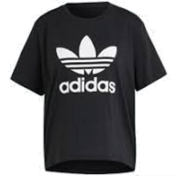 

Футболка adicolor trefoil квадратная футболка азиатские размеры Adidas, черный