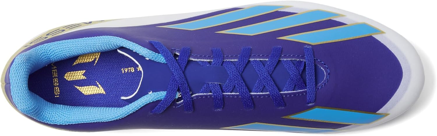 Ботинки Adidas для взрослых унисекс X Crazyfast Club для твердого грунта, белый/голубой — фото 2