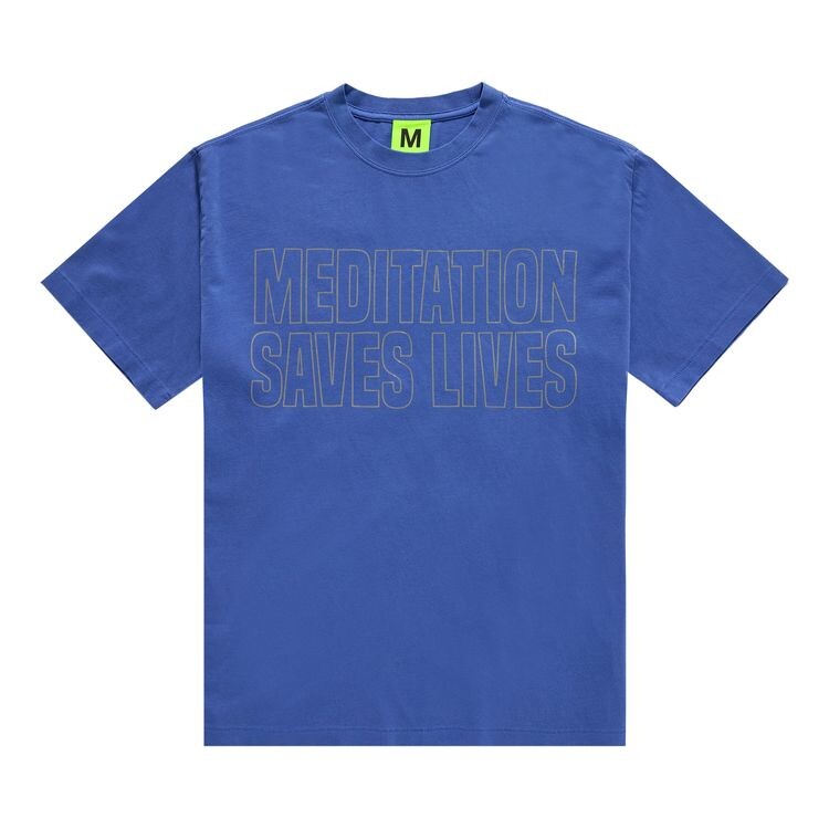 

Футболка Supervsn Meditation Saves Lives Tee Blue, синий