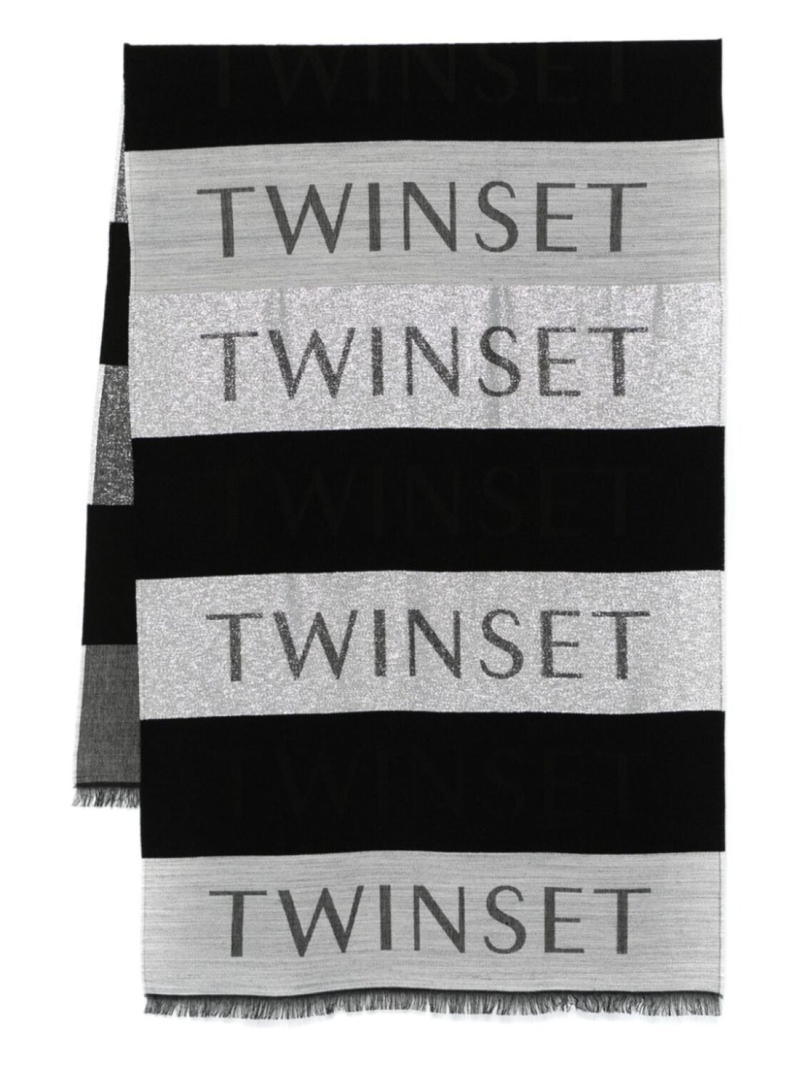 

TWINSET шарф с жаккардовым логотипом, черный