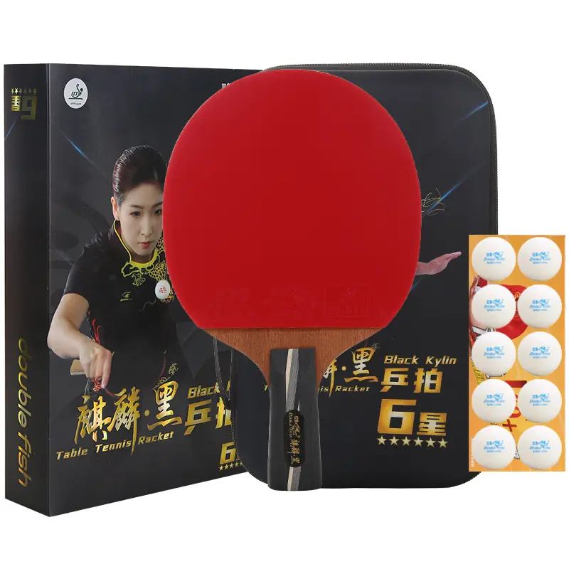 

Ракетка для пинг-понга DOUBLE FISH, [professional competition edition kirino черный six-star gift box set]penhold grip 1 pack