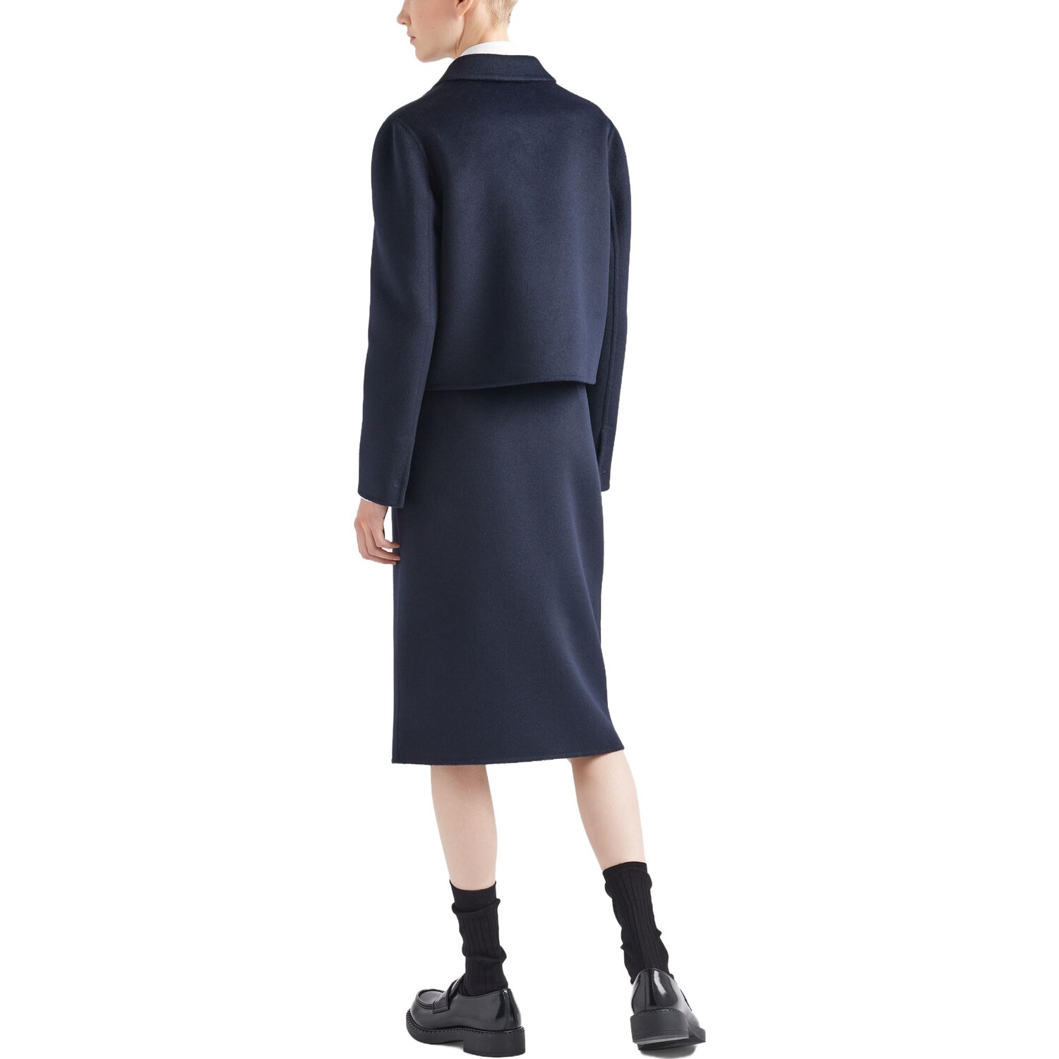 Пальто женское синее Prada — фото 3