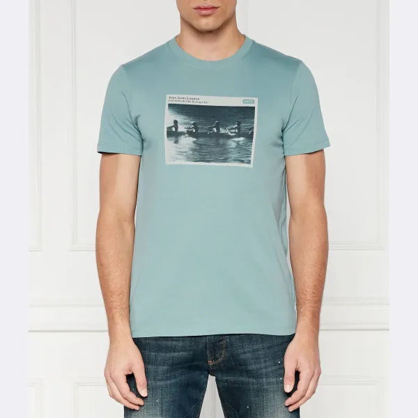 

Футболка узкого кроя с изображением неба Pepe Jeans London, синий