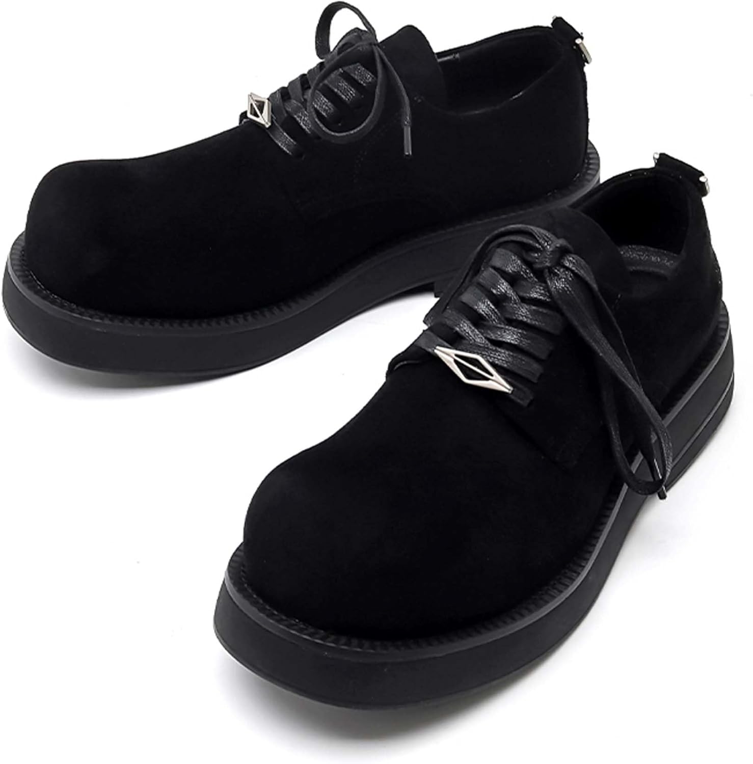 

Мужские кожаные классические туфли на шнуровке с нескользящей резиновой подошвой, подходят для уличного спорта, такого как ходьба и бег Dzbajrqm, черный