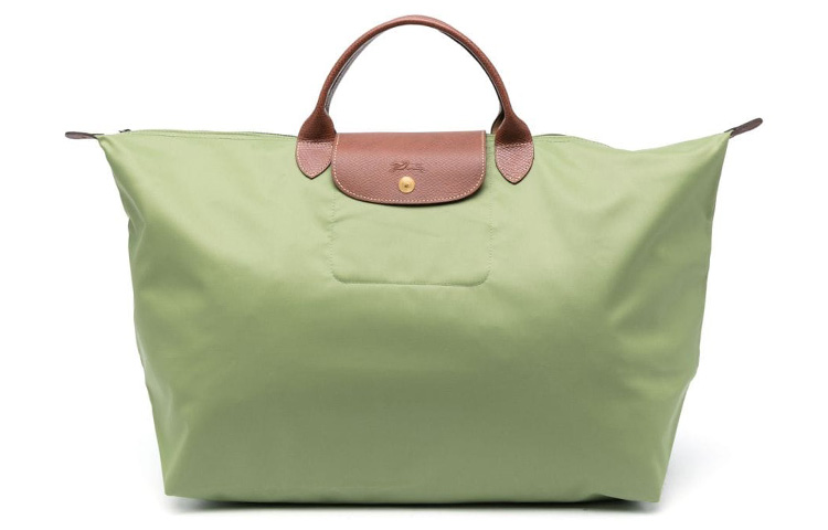 

LONGCHAMP Сумка Le Pliage с кожаной отделкой, дорожная сумка, маленькая женская модель Avocado Green, Avocado Green