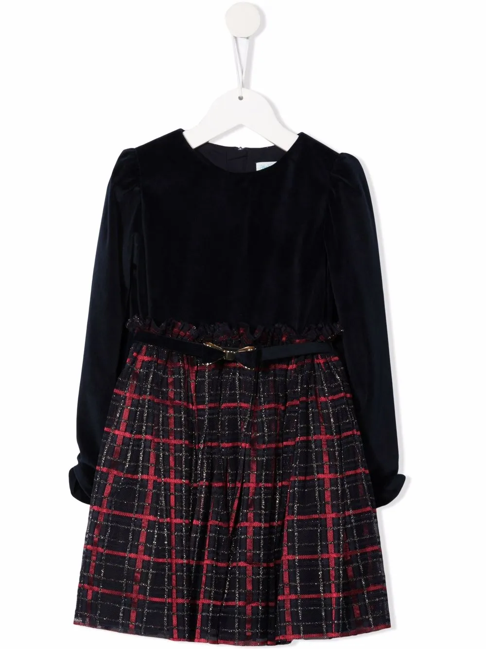 

Платье миди со вставкой в клетку Abel & Lula, синий