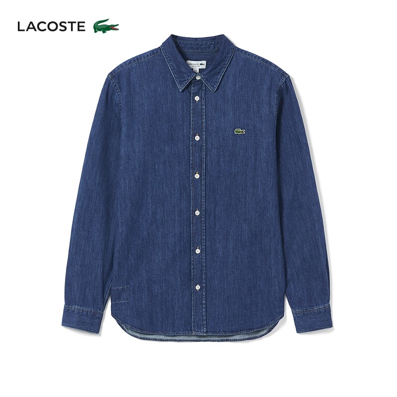 

Рубашка мужская Lacoste с длинными рукавами из крокодила, синий