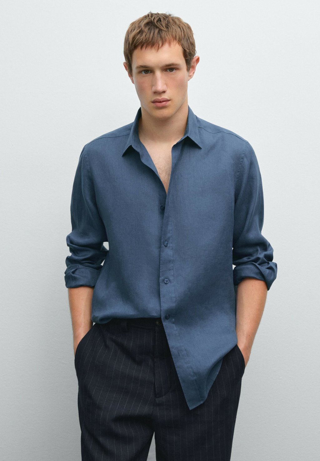 

Рубашка Massimo Dutti, синий