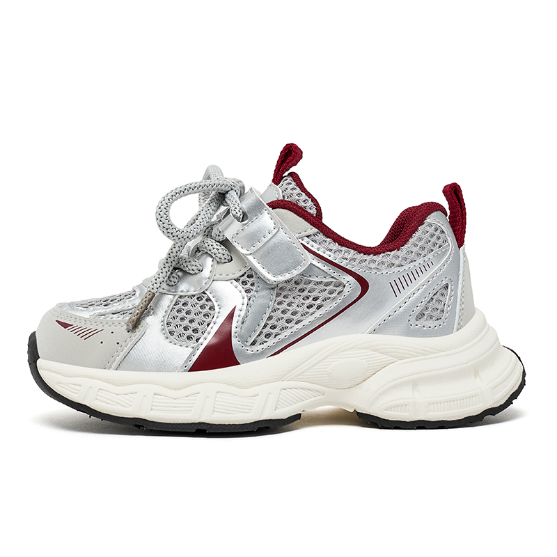 

Дышащие детские повседневные кроссовки Kids' HOBIBEAR, серо-красный