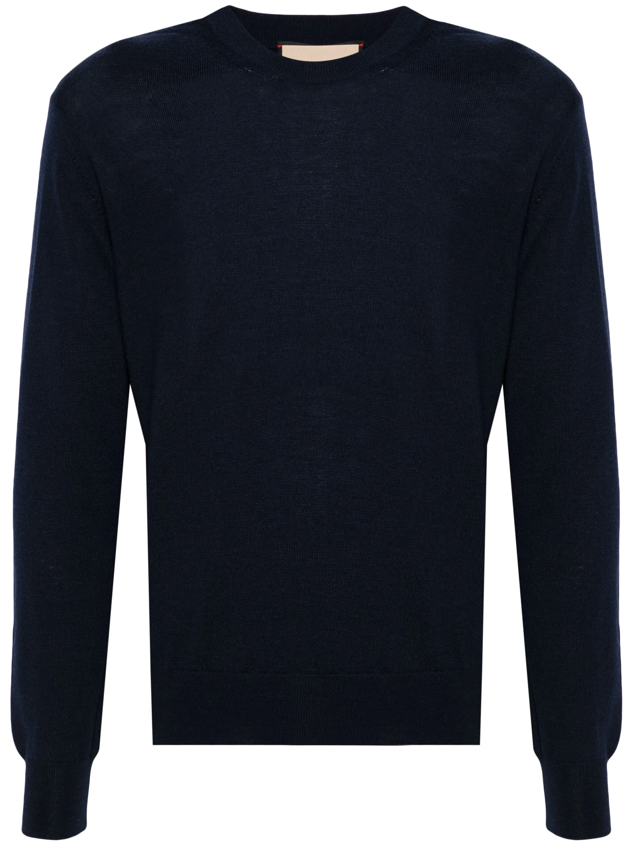 

Шерстяной джемпер с вышитым логотипом Gucci, синий