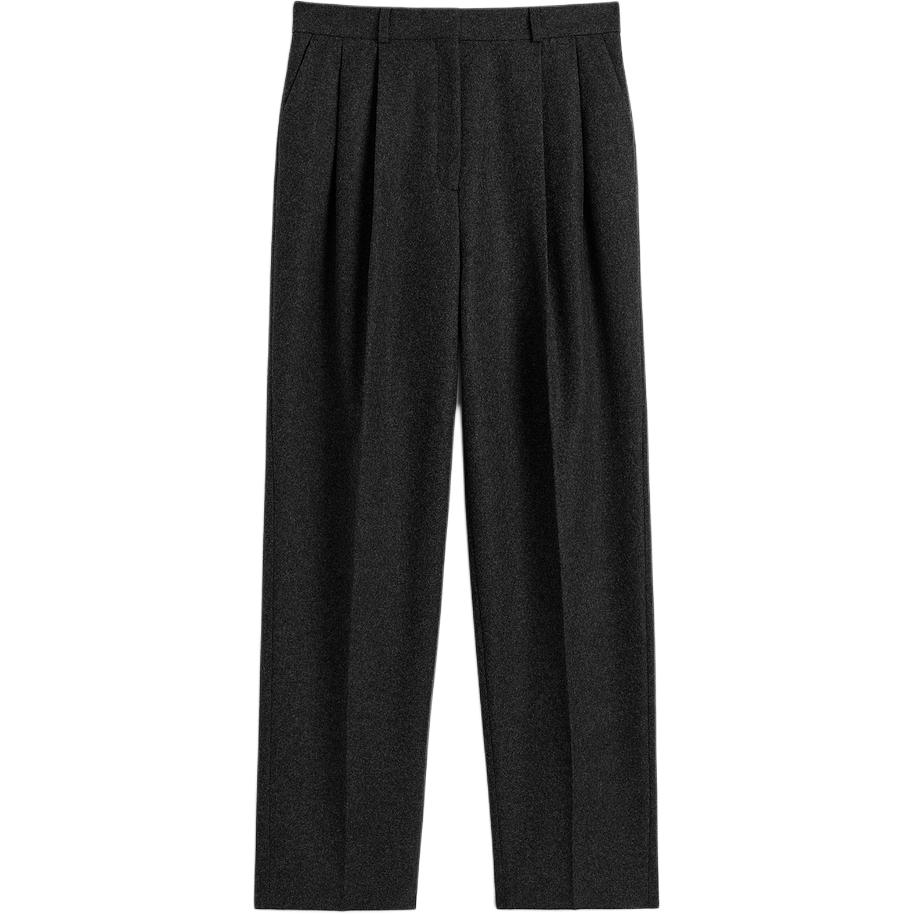

Складчатые классические брюки TOTEME, темно-серый