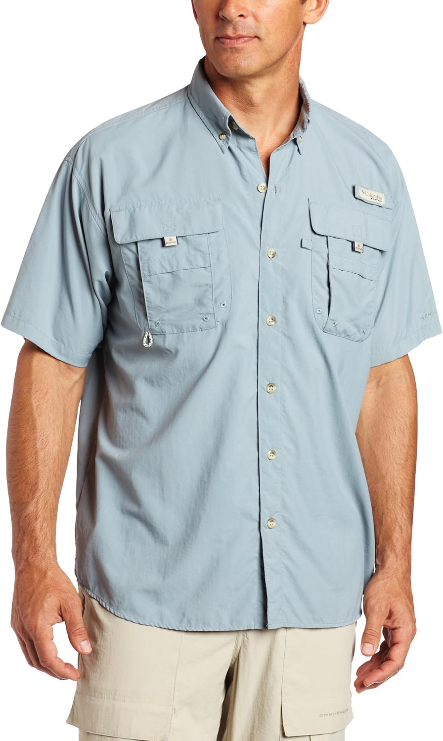 

Рубашка с коротким рукавом Columbia mens Bahama II, Light Metal