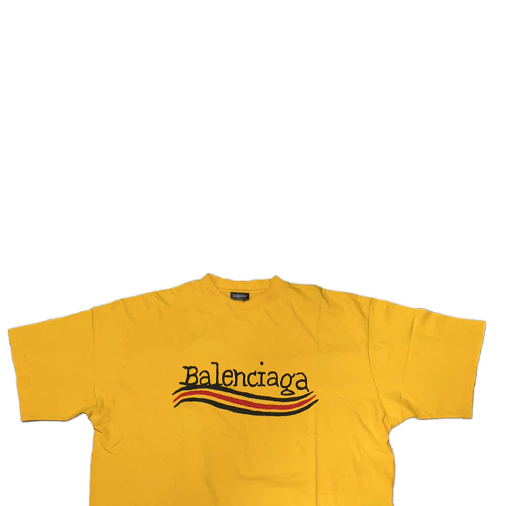 Футболка Regular Fit мужская желтая Balenciaga — фото 4