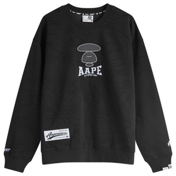 

Толстовка с камуфляжным принтом для хоккея на льду Aape Aape By A Bathing Ape, черный