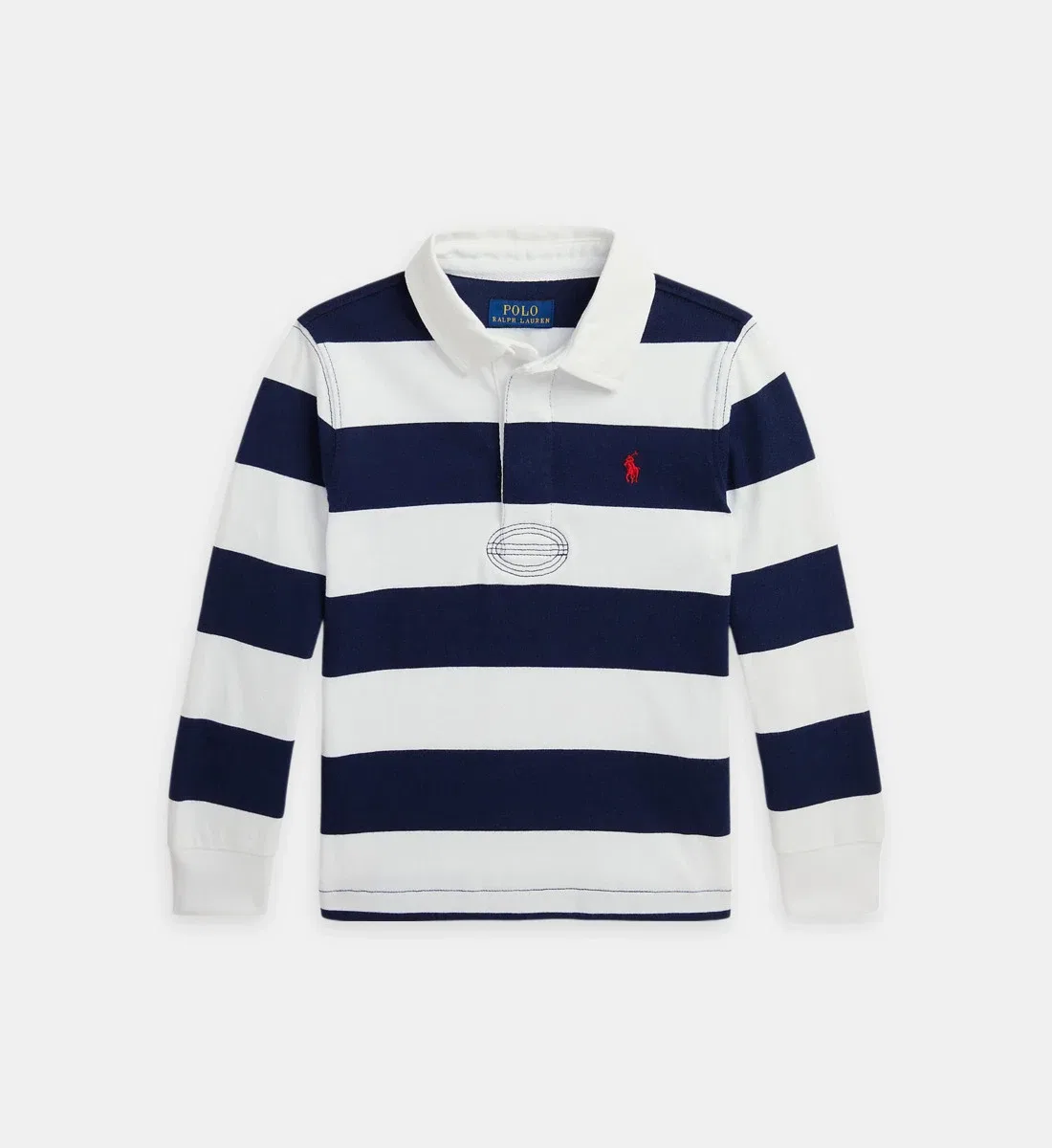 Поло прямого покроя в широкую полоску Polo Ralph Lauren, белый