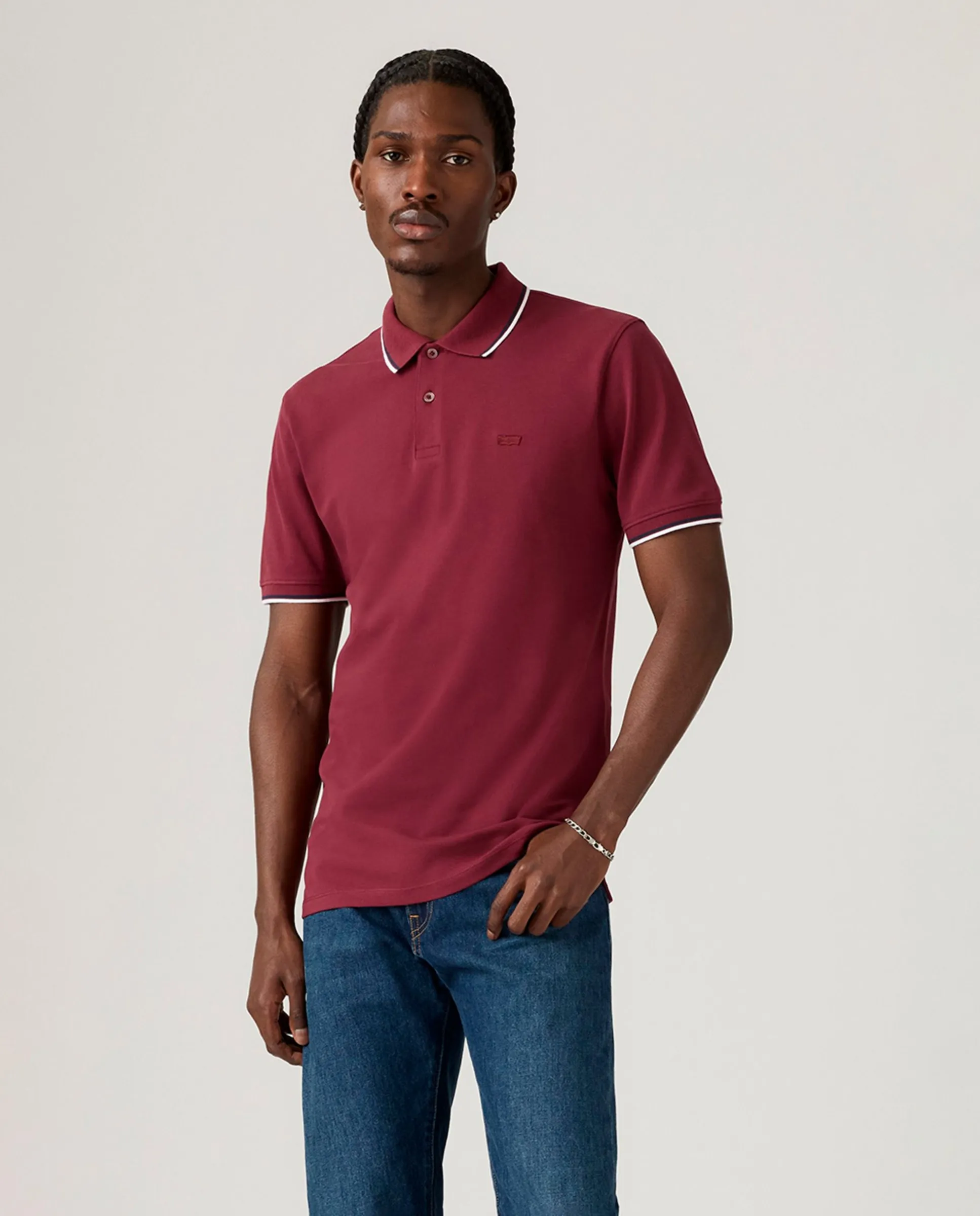 

Мужская футболка поло с коротким рукавом slim fit Levi'S, гранатовый