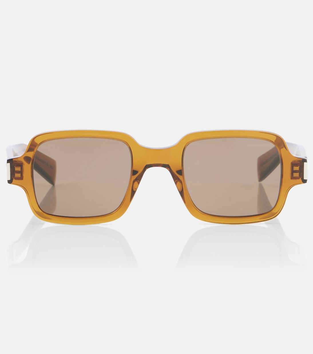 

SL 720 квадратные солнцезащитные очки Saint Laurent, Brown-Brown-Brown