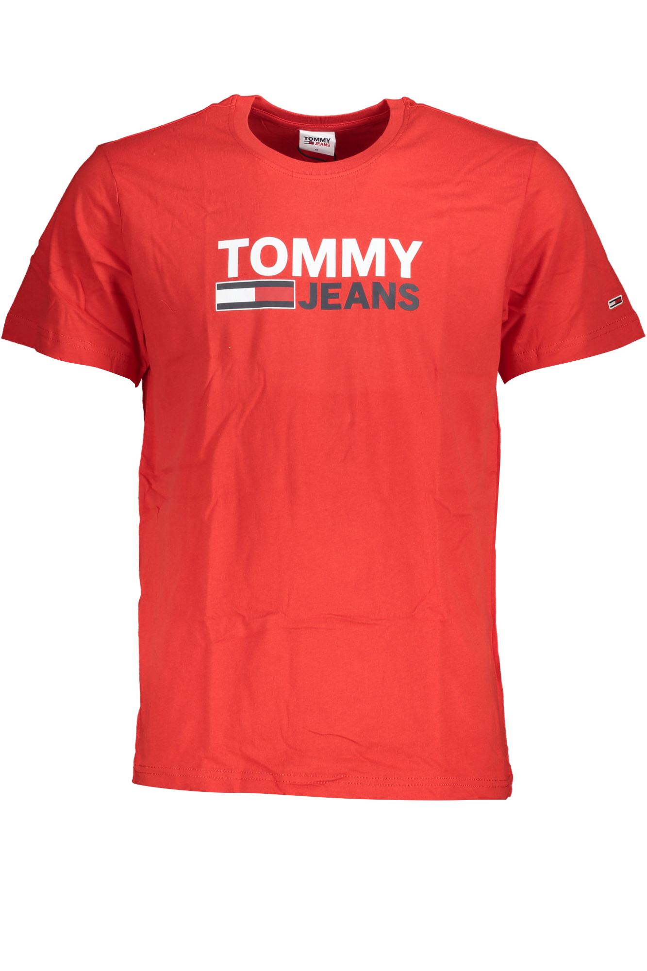 

Мужская футболка Tommy Hilfiger хлопковая с логотипом на груди, красный