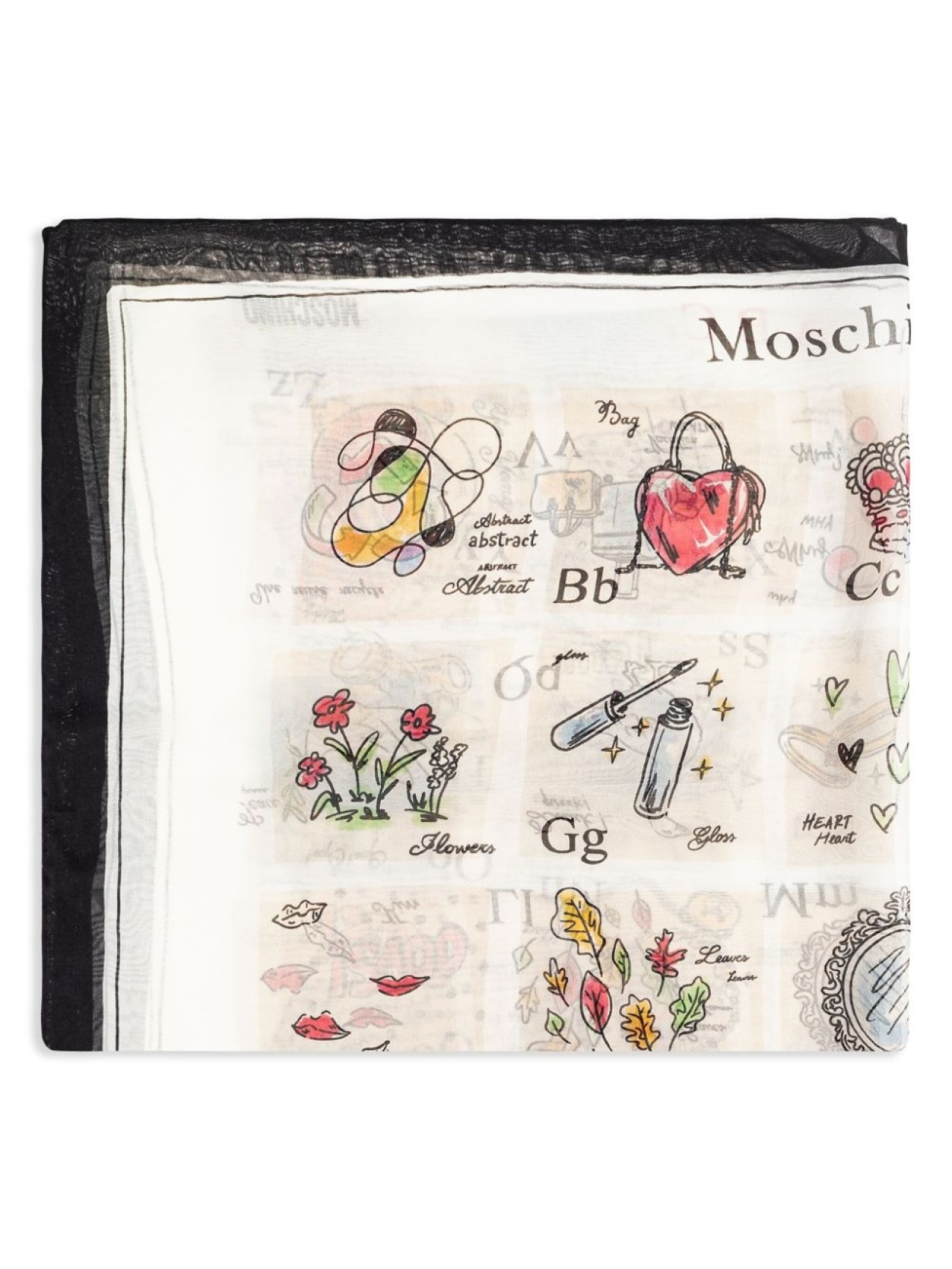 

Moschino платок с принтом, нейтральный цвет