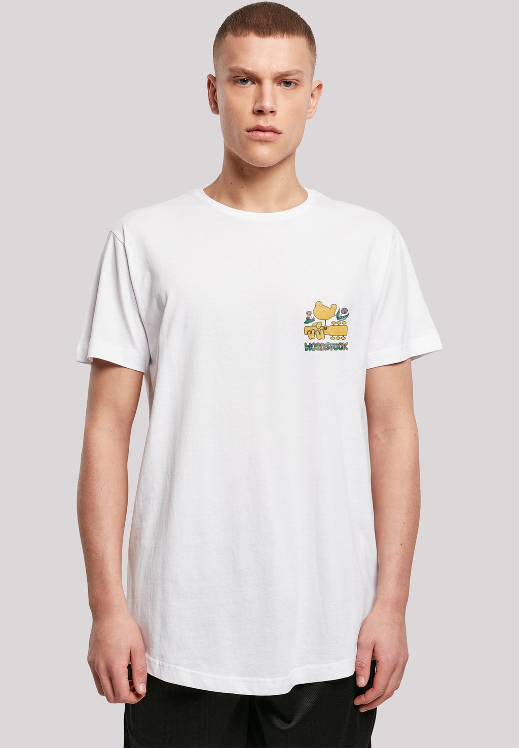 

Футболка с принтом WOODSTOCK BRUST LOGO F4NT4STIC, белый