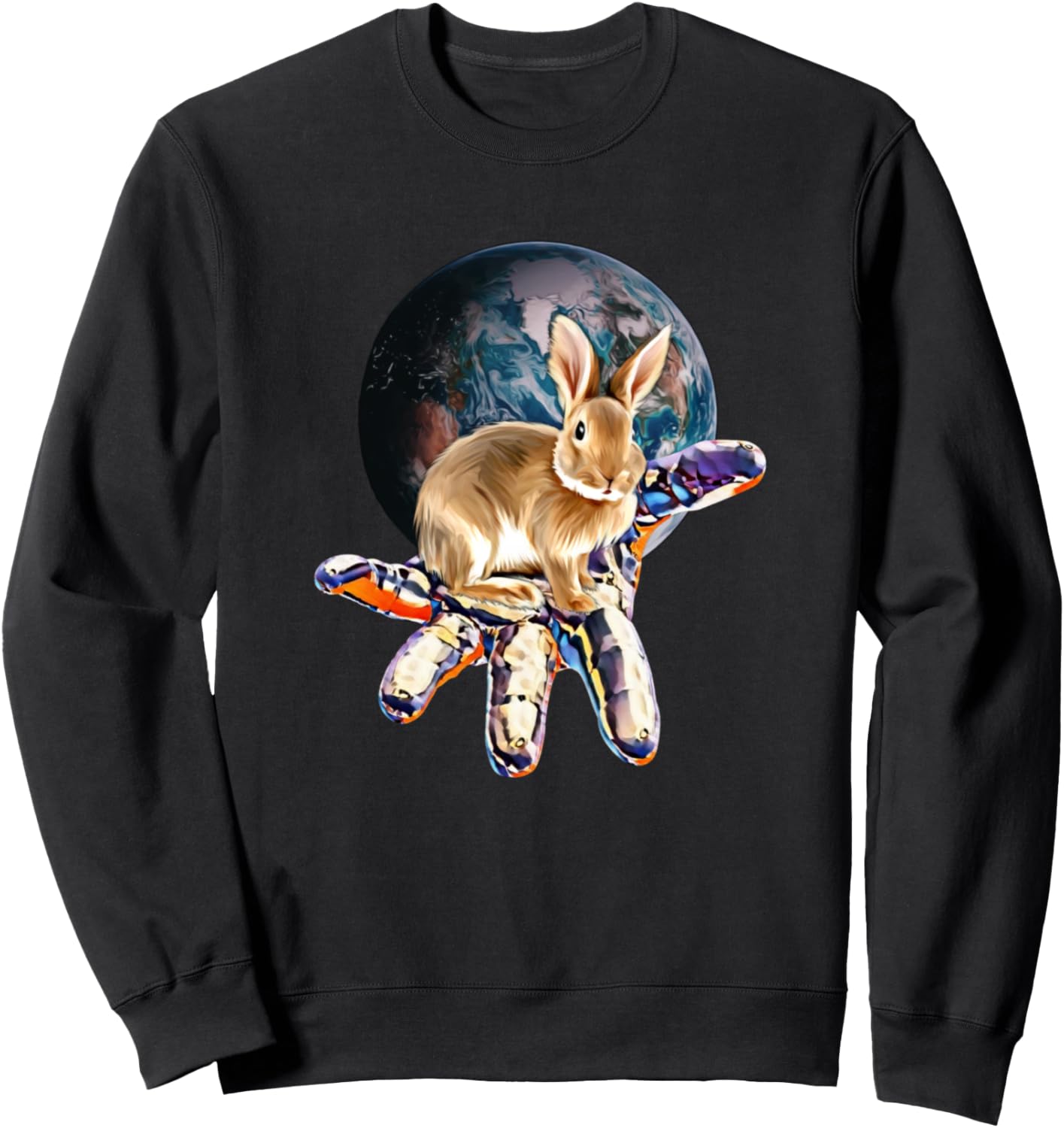 

Толстовка с изображением кролика Rabbit + Gifts For Women, Girls, Kids, Boys, And Men, черный